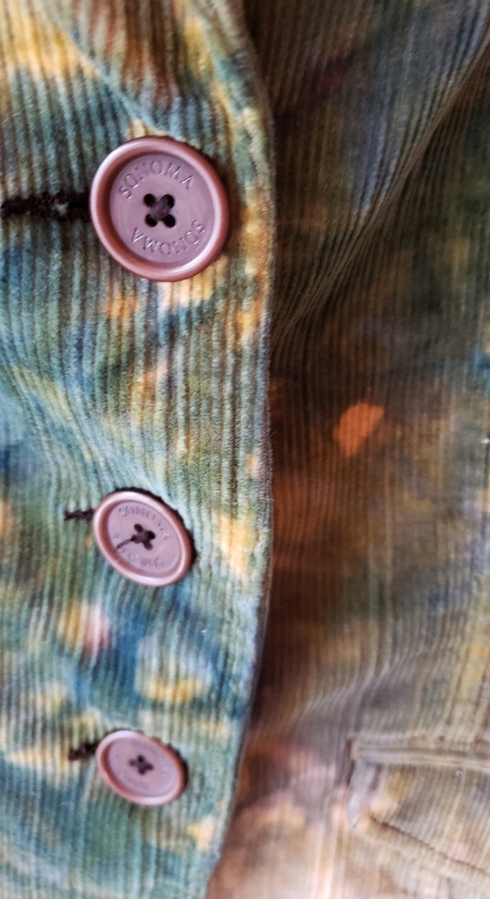 Hand dyed green blue corduroy Sonoma blazer - Picture 8 of 8